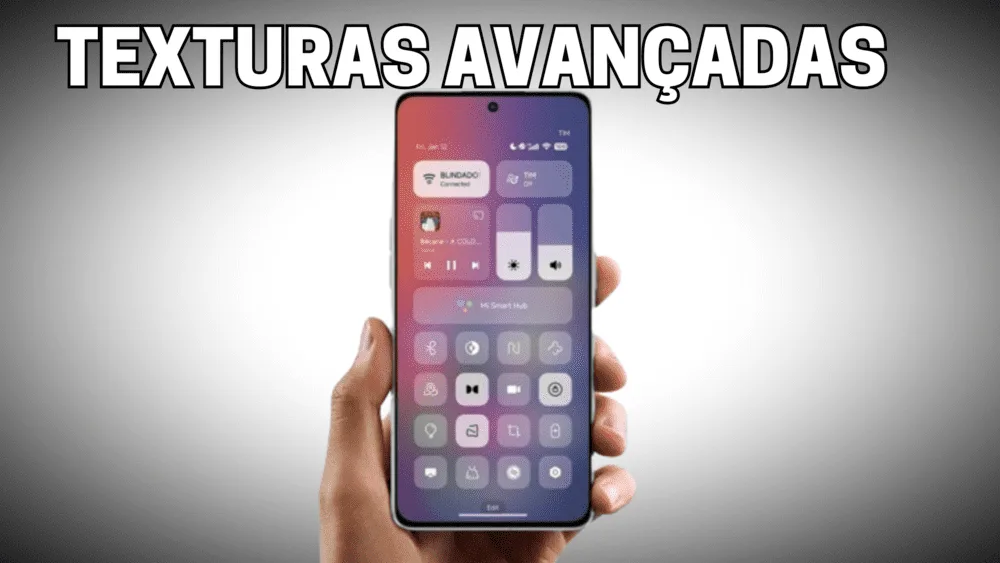 Xiaomi HyperOS Texturas Avancadas e Efeitos de Desfoque Gaussiano