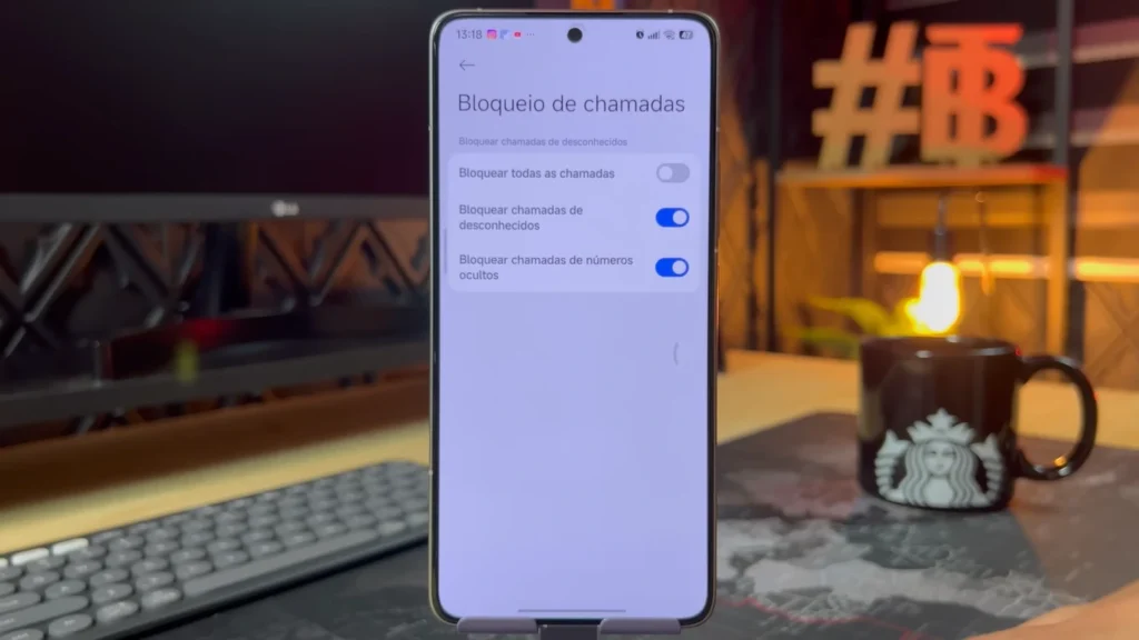 Tela mostrando nas configurações do HyperOS como ativar a opção de bloqueio de chamadas em qualquer xiaomi redmi e poco no HyperOS