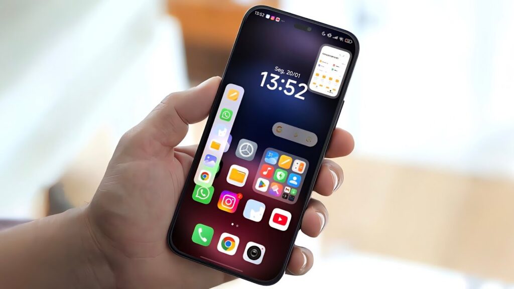 A nova versão do Xiaomi HyperOS Global está chegando com tudo!
A imagem revela a interface redesenhada do sistema, mostrando um visual limpo, fluido e moderno, com novos widgets, ícones minimalistas e apps otimizados.