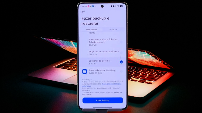 Antes de qualquer atualização HyperOS Launcher 3 o backup é fundamental.