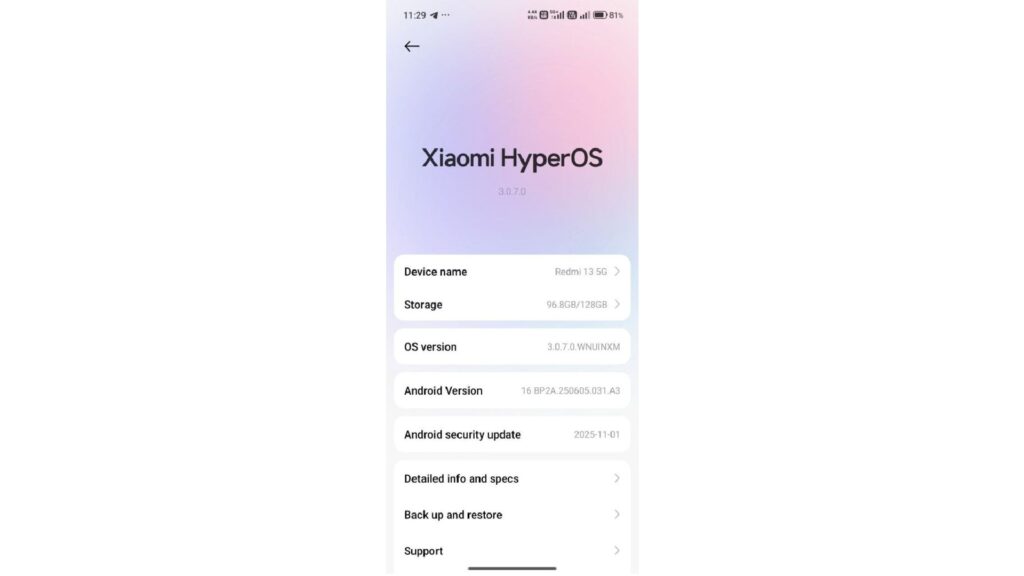 HyperOS 3 chega ao Redmi 13 5G com Android 16 e novos recursos 3 Atualização HyperOS 3 do Redmi 13 5G detalhes e melhorias