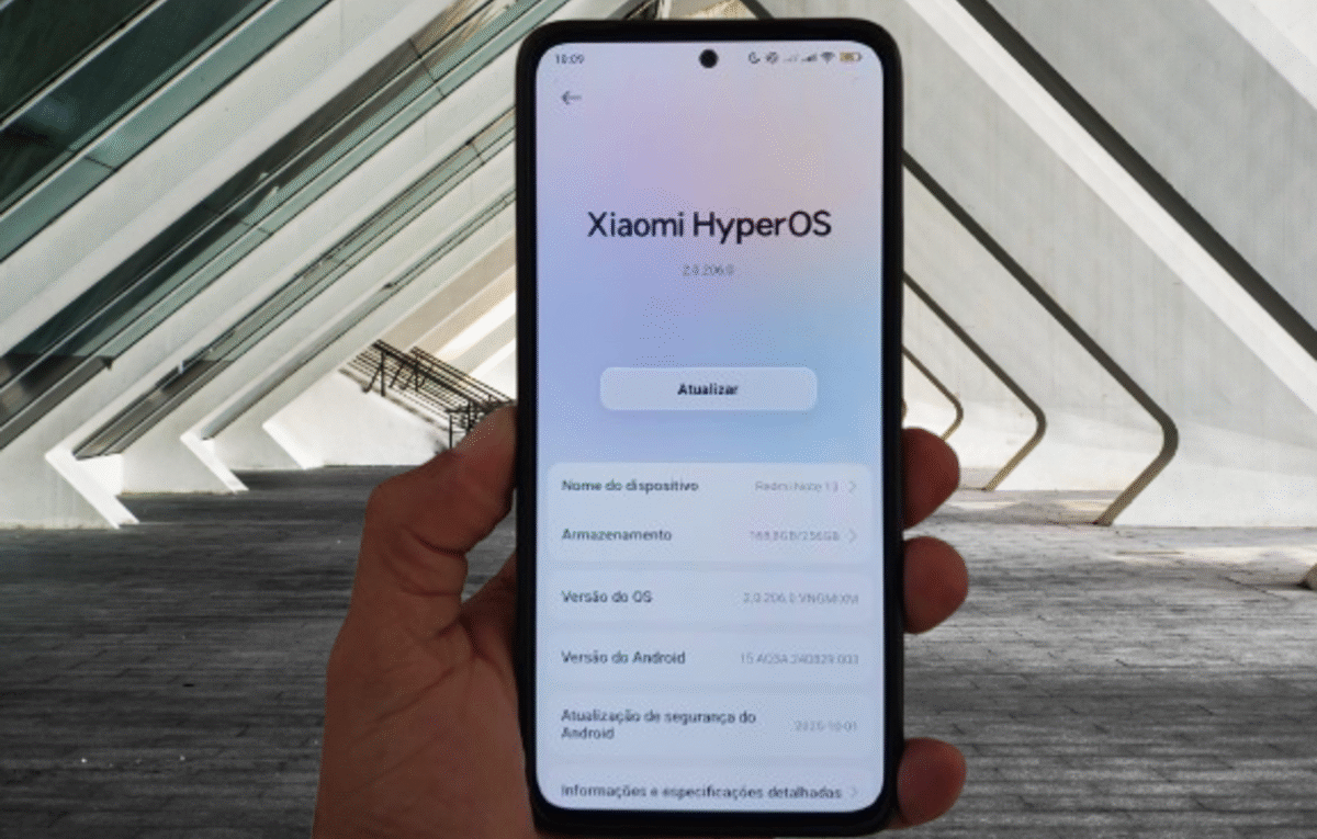Redmi Note 13 4G recebe HyperOS com Patch de novembro e melhorias 6 Tela de atualização HyperOS 2.2 Redmi Note 13 4G versão 2.2.0.207.VNGMIXM patch segurança novembro