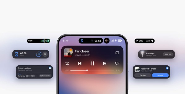 Atualização HyperOS 3 Global Disponível Agora para Múltiplos Celulares Xiaomi 3 HyperIsland central de notificações renovada no HyperOS 3 Global