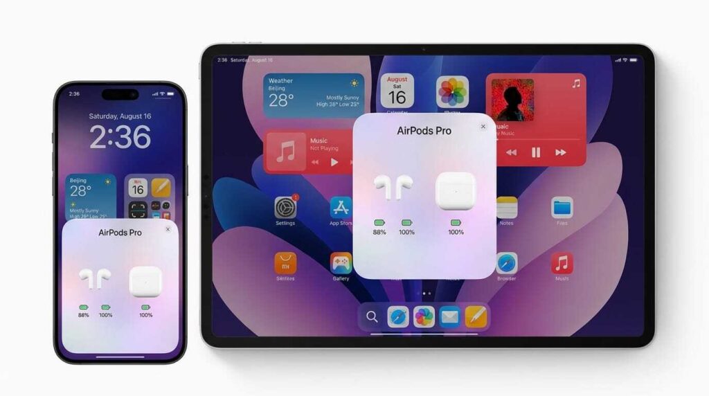 Integração multiplataforma e compatibilidade com AirPods