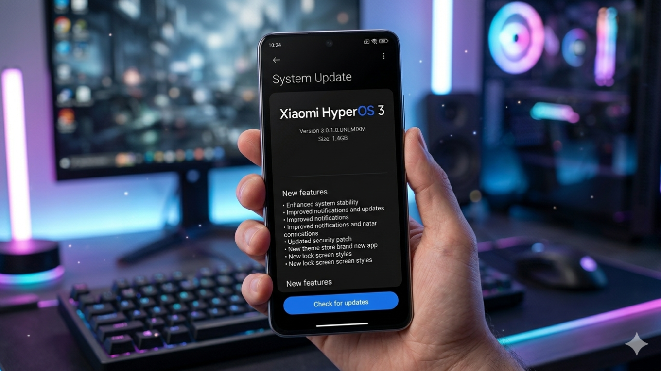 Smartphone POCO X6 Pro sendo segurado por uma mão, exibindo a tela de 