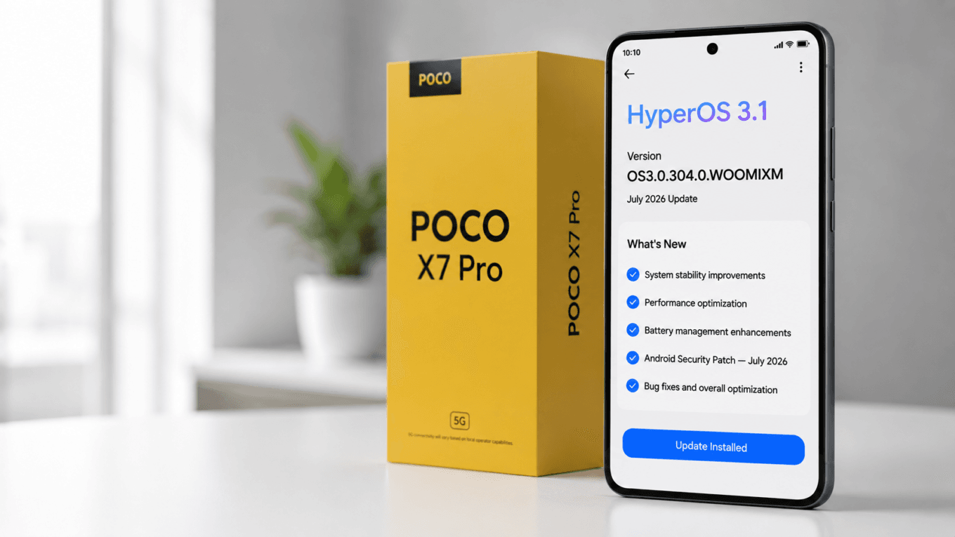 Xiaomi libera o HyperOS 3.1 de julho de 2026 para Xiaomi, Redmi e POCO. Veja a lista completa de modelos e o que muda no seu aparelho agora.