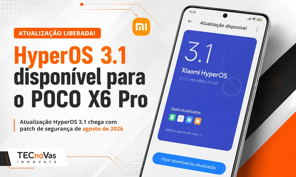 HyperOS 4 no POCO X6 Pro: rastreador completo da atualização 2 tela de notificação de atualização de sistema no HyperOS