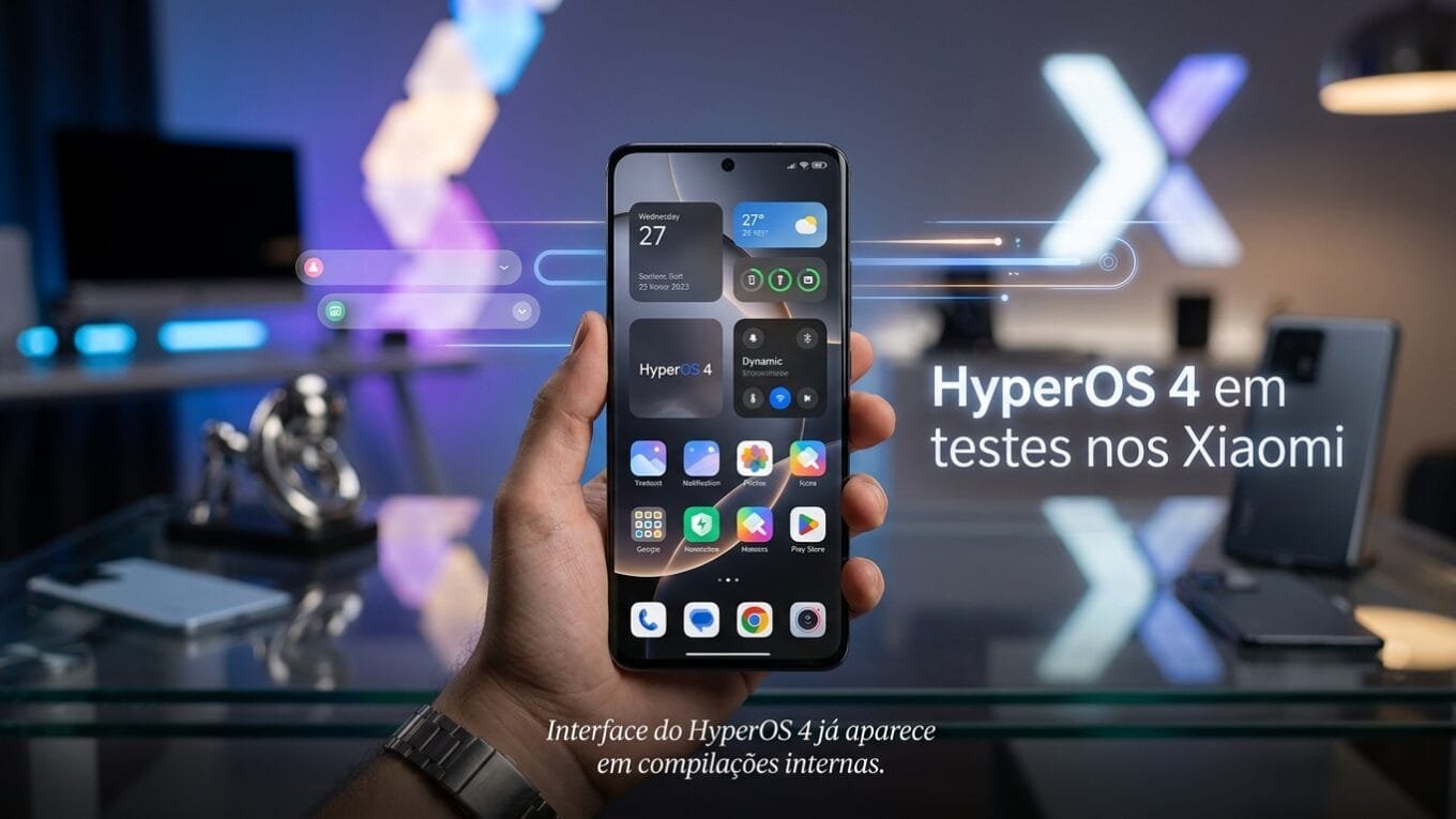 tela inicial do HyperOS 4 rodando em celular Xiaomi