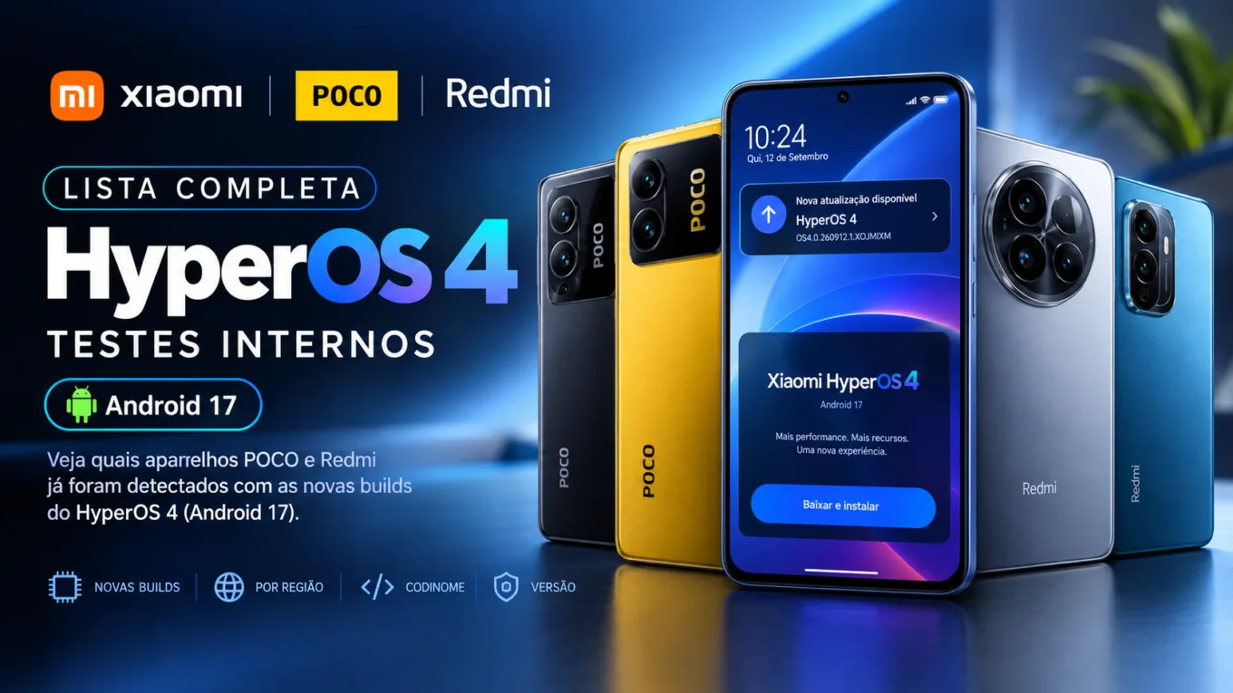 HyperOS 4 global sendo testado em aparelhos POCO e Redmi